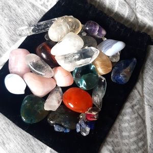 2 Bundles Mixed Gemstone Tumblestones